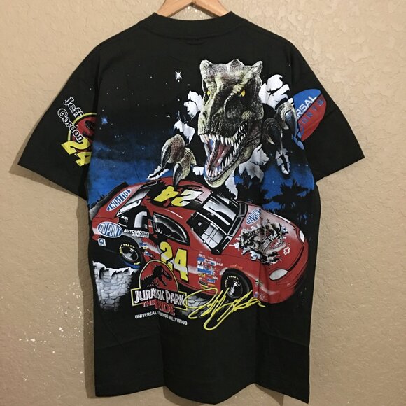 Jeff Gordon Nascar Jurassic Park All Over Print T-Shirt XL - Picture 3 of 5